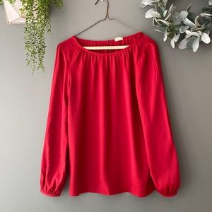 Loft red long sleeve top